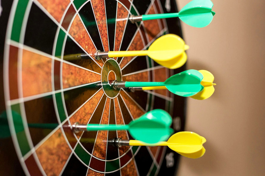 playing darts
