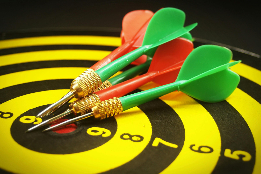 playing darts