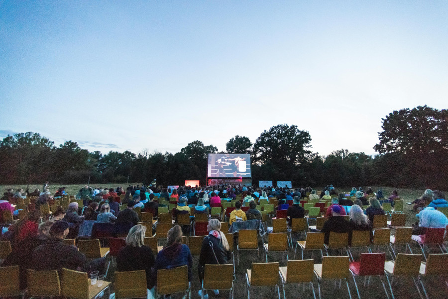 outdoor film screening