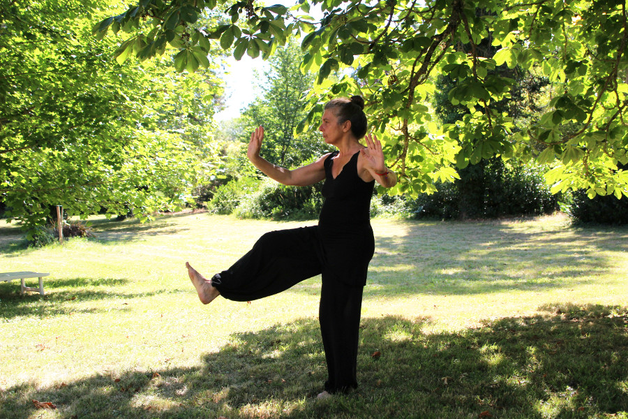 practicing Tai Chi