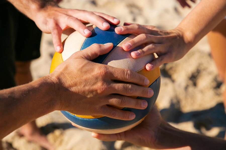 try a new sport: volleyball