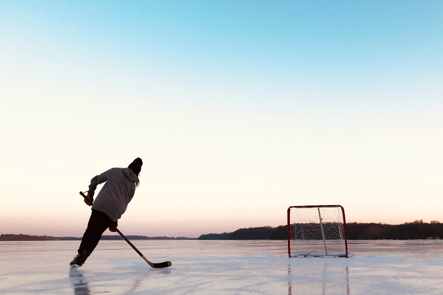 try a new sport: ice hockey
